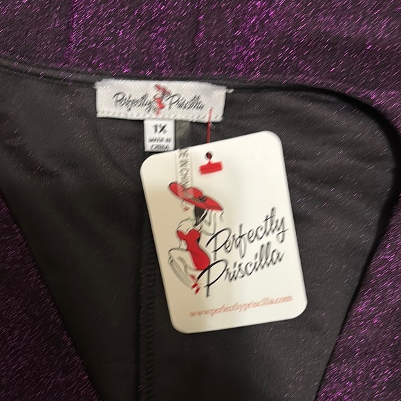 NWT Perfectly Priscilla Elegant Purple Dress - Picture 6 of 7